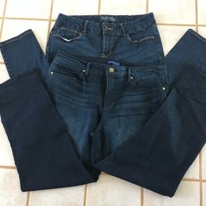 Womens Blue Jeans Two Pair 14P